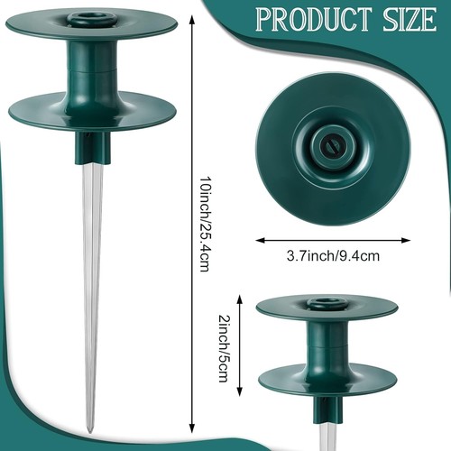 10-Inch Heavy-Duty Garden Hose Guide Spike - Rustproof Zinc Stake Set of 12 - Picture 4 of 9