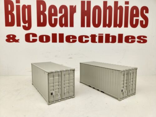 1/64 DCP 2 graue 20' Seecontainer für DCP Containerchassis Anhänger