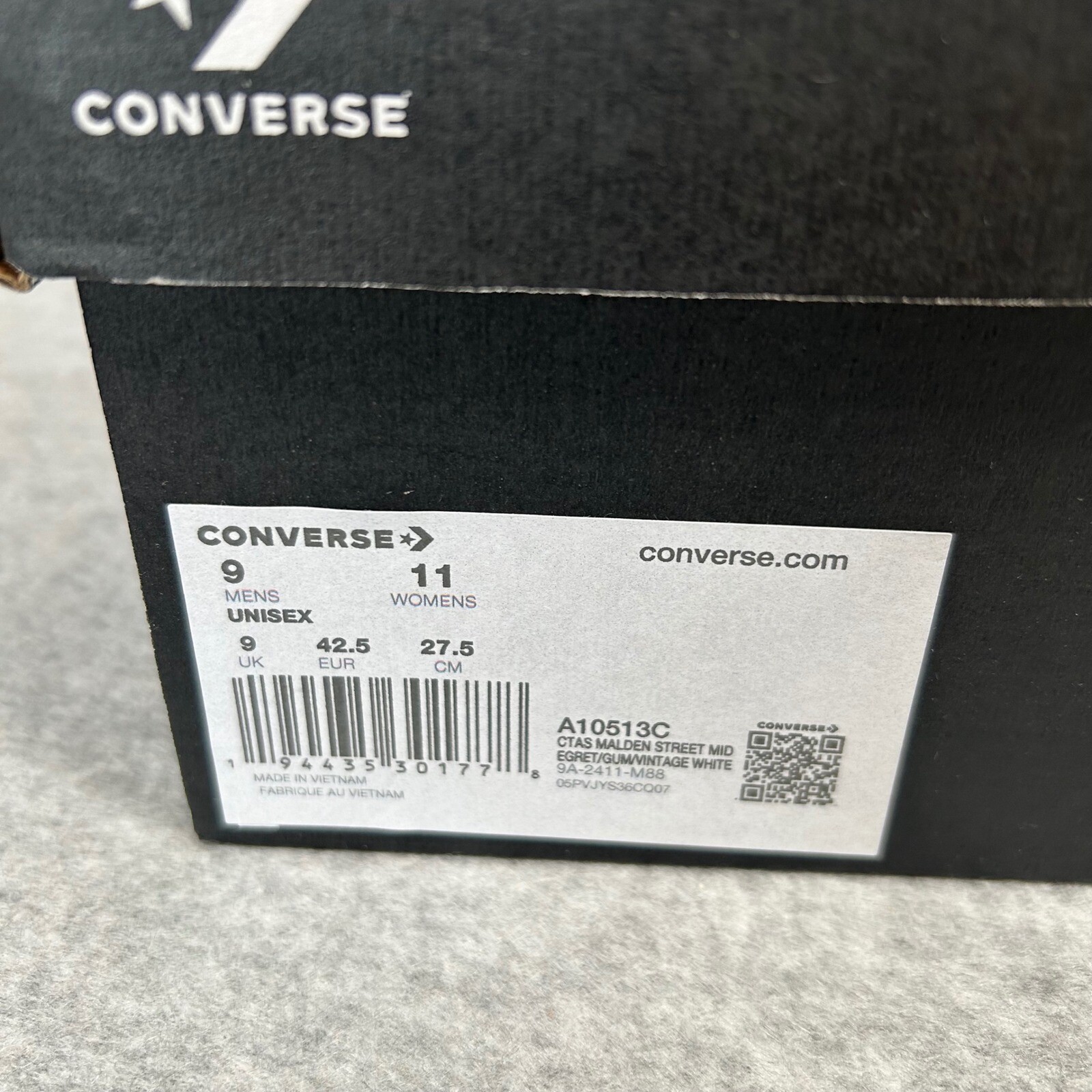 Converse Malden Street Mid Top Shoes Men 9 Egret Gum Vintage White Sneakers thumbnail 2