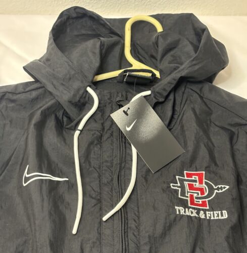 SDSU WOMENS TRACK & FIELD NIKE AO1485-010 ACADEMY19 RAIN JACKET/WINDBREAKER - Picture 4 of 5