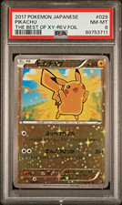 NM-MINT 2017 Pokémon Japanese The Best of XY Pikachu Reverse Holo 029 PSA 8