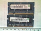 2 x RAMAXEL RMN1150MJ48D7F-800 PC2-6400S-666 LF , DDR2 1GB SODIMM Laptop.