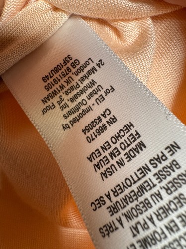 Free People Nuevo We The Free Pequeño S/P Vestido Túnica Manga Larga Melocotones y Crema - Imagen 8 de 13