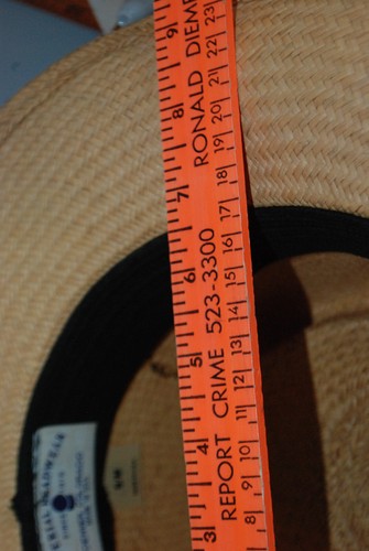 Vintage Imperial Kopfbedeckung Stroh Fedora Boulder Country Club Herren Small/Med - Bild 8 von 9