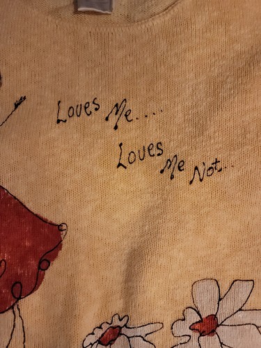 Stickchics Loves Me, Loves Me Not Yellow Sweater M/L - Picture 5 of 10