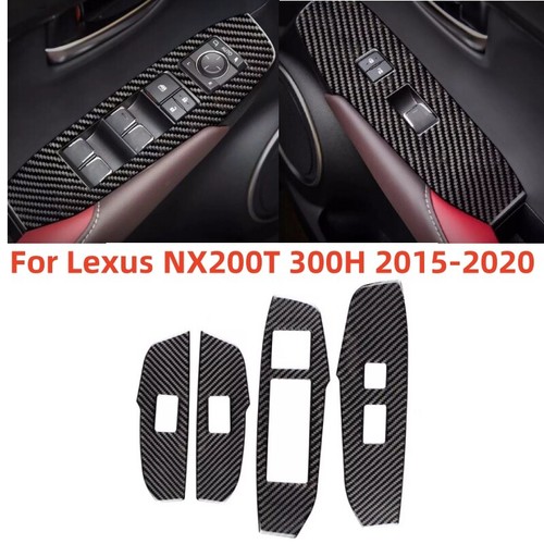 For Lexus NX200T 300H 2015-2020 Carbon Fiber Window Lift Panel Switch Cover Trim - Picture 3 of 8