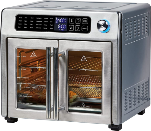 26 qt extra große Luftfritteuse, Konvektionstoaster Ofen mit French Doors, Flecken - Bild 11 von 12