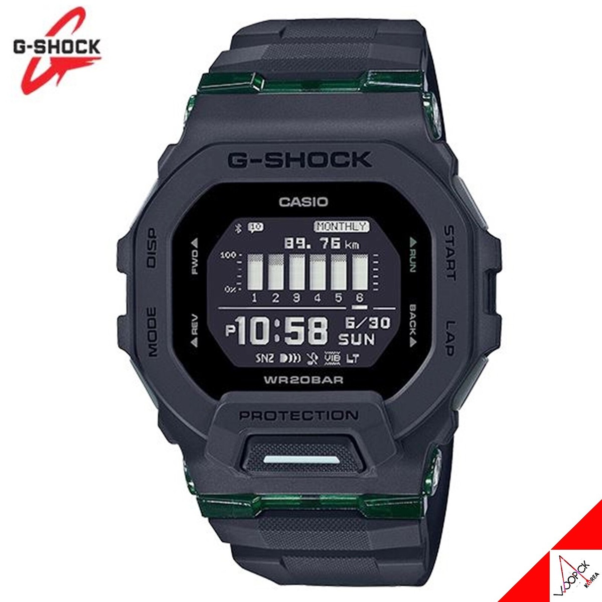 Casio G-Shock GBD-200UU-1 Black Resin Strap Men Watch