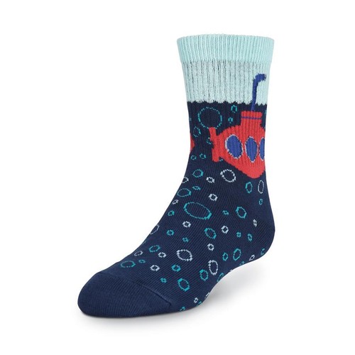 K.Bell Boy's Submarine Navy Blue Crew Socks Fits Shoe Size 7.5-13 Free Shipping - Picture 4 of 5