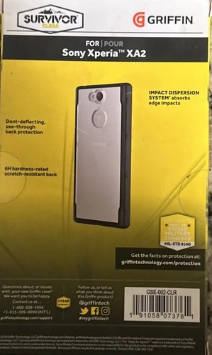 Griffin - Survivor Case für Sony Xperia XA2 - transparent - Bild 2 von 2