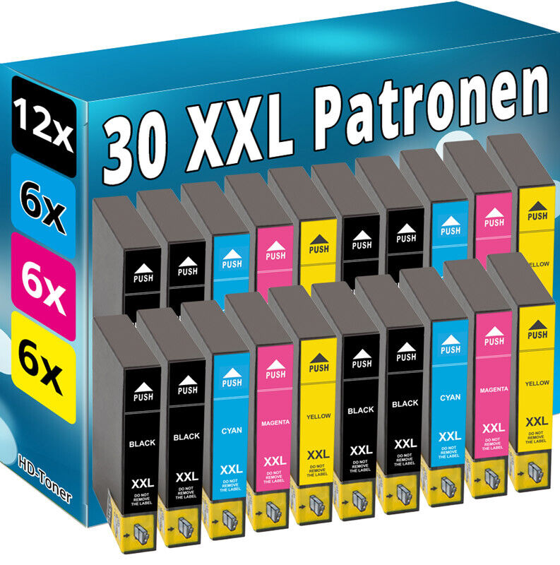 30x TINTE PATRONEN für EPSON Stylus S22 SX125 SX130 SX230 SX235W SX430 SX445
