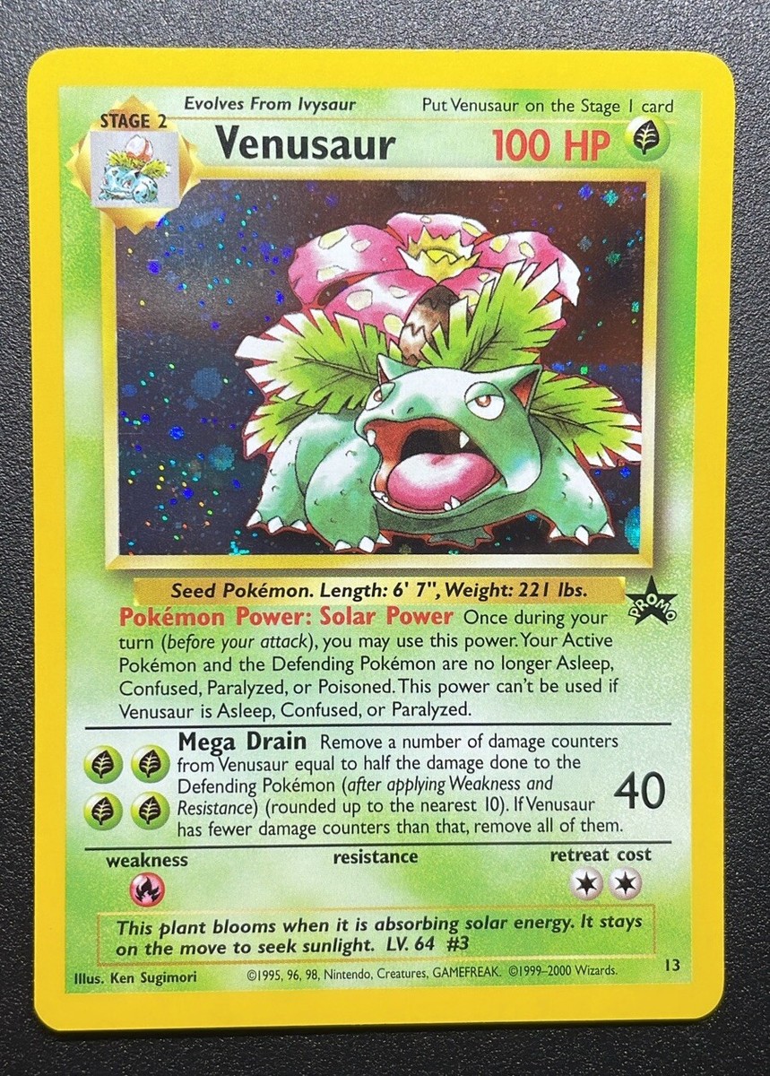 ホーガンブラスター　プロモ VENUSAUR BLACK STAR PROMO #13 HOLO RARE POKEMON CARD - WOTC