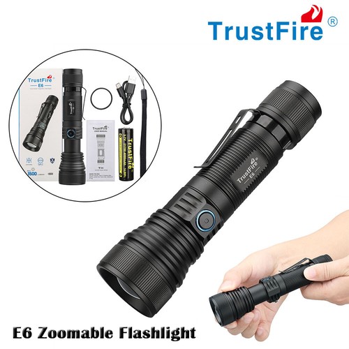 Trustfire 550M Zoomable Extendable Rechargeable EDC Flashlight Magnetic Portable - Picture 1 of 22