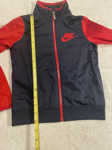 Nike Boys Size 5/S Navy Blue Jacket Red Long Sleeve Full-Zip Jacket Just Do It - Picture 8 of 12