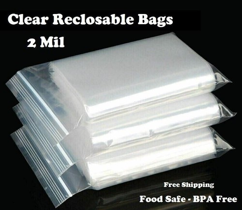 300-8x10'' Reclosable Clear Ziplock Bags Seal Top Reclosable 2 Mil - Picture 4 of 4