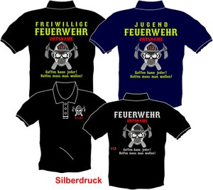 Poloshirt Langarm Kurzarm Freiwillige Feuerwehr Bekleidung Ausrüstung Motive 4