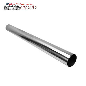 2.5/" OD 4 Feet T-304 Stainless Steel Straight Exhaust Piping Tubing Tube Pipe