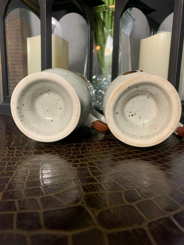 2 tazas de cerámica de gres de cerámica hermosas de colección azules marrones tostados naranja - Imagen 11 de 11