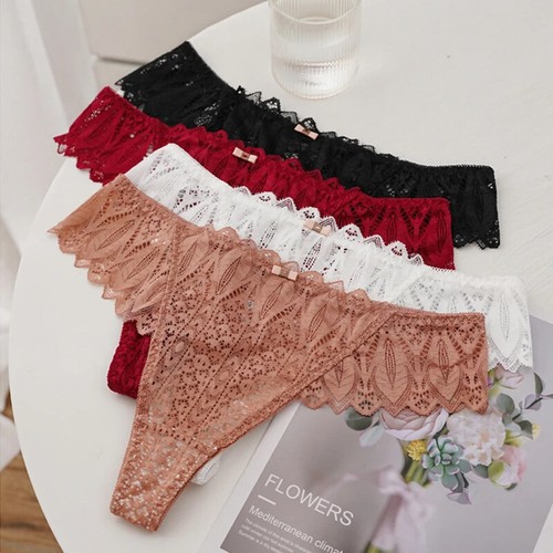 Sexy Women's Lingeries T back Lace Panties Thongs G-string Underwear Knickers - Picture 6 of 25