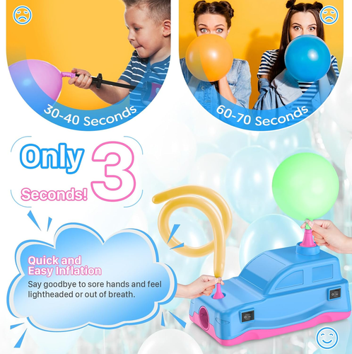 400W Hochleistungs Elektrische Luftpumpe für Luftmatratze Aufblasbar Pool Spielzeug, Quick F - Bild 6 von 12