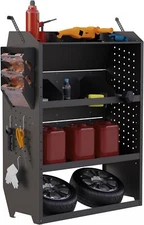 Van Shelving Storage for Ford Transit, GM, NV, Promaster, Sprinter Metris +hook