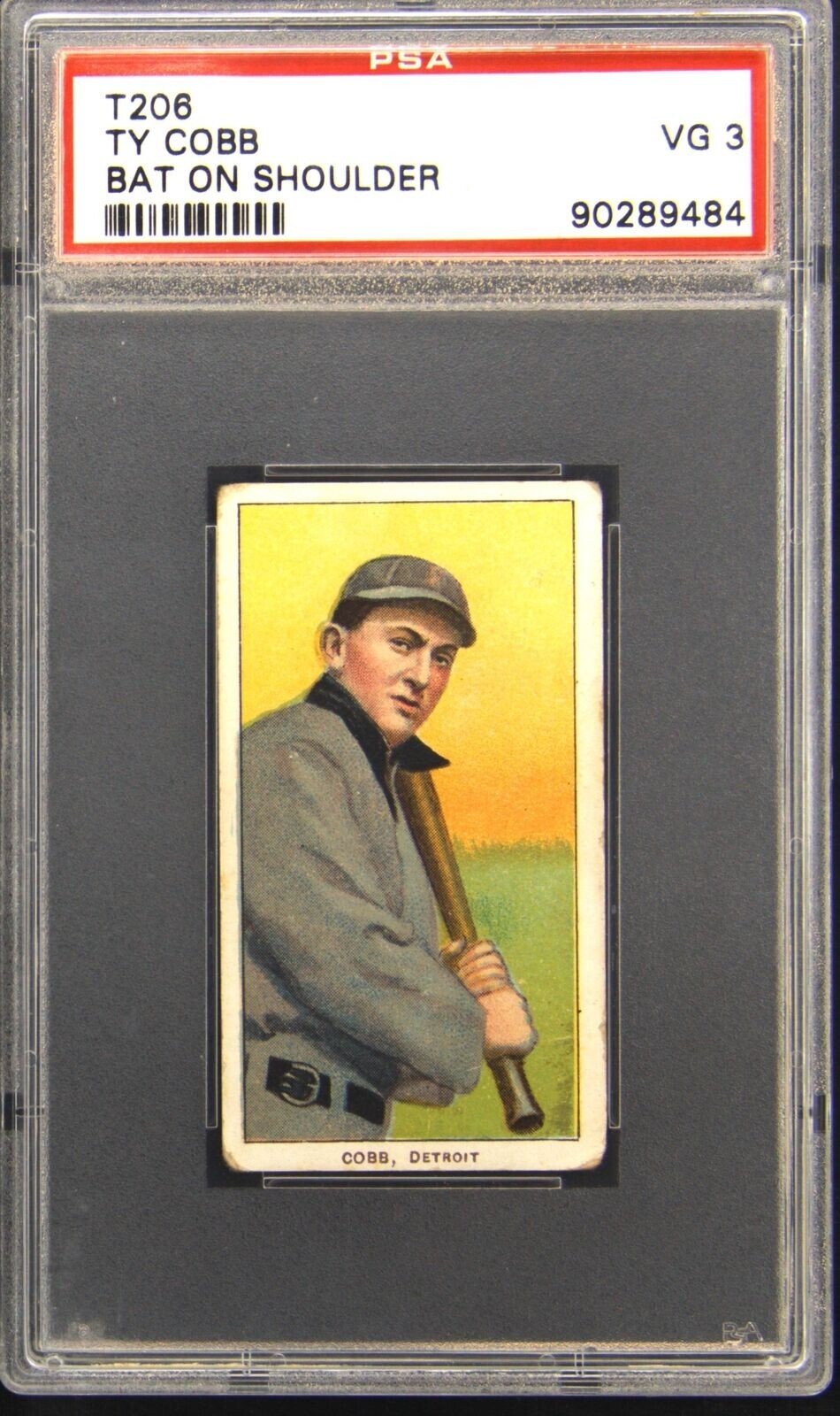 1909-11 T206 Sweet Caporal Ty Cobb Bat On Shoulder PSA 3 (Top Sports Cards)