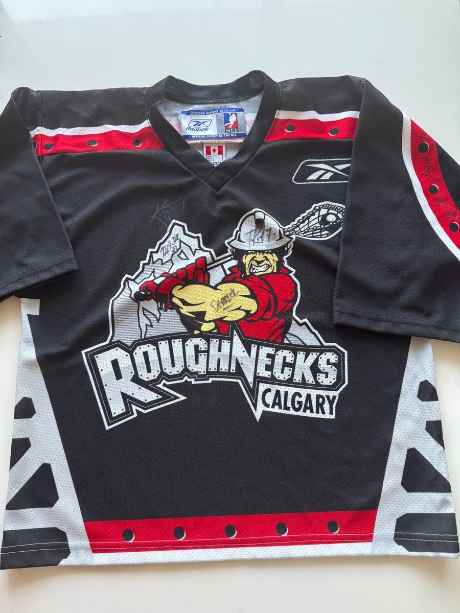 REEBOK Calgary Roughnecks Lacrosse Jersey NLL Reebok S BLACK TEAM