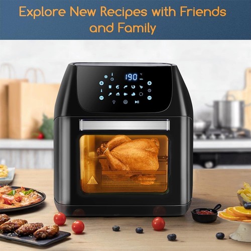 FRIGGITRICE AD ARIA DA 12 LITRI FORNO AD ARIA CALDA 9 IN 1 CON TOUCH SCREEN LED - Foto 4 di 9