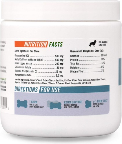 PUPGRADE Joint Support Supplement for Dogs Soft Chews for Hip &Joint Pain Relief - Picture 3 of 3