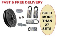 FüR Mitsubishi L200 K74 2.5TD 4D56 Kurbelwelle Spannrolle Riemen & Schrauben Set
