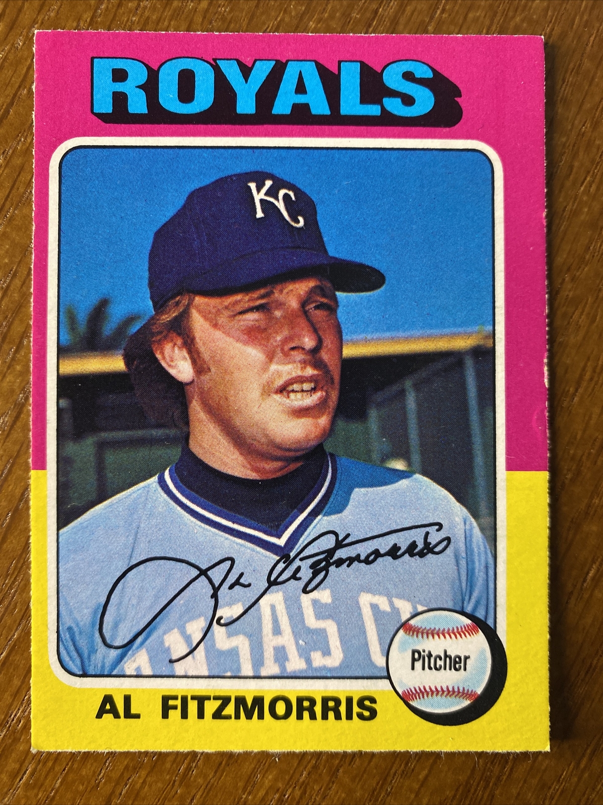 1975 75 OPC O-Pee-Chee Baseball #24 Al Fitzmorris Kansas City Royals   NM SHARP