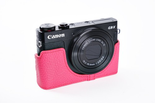 Funda protectora de cuero genuino con media cámara para colores CANON G9X G9X Mark ii - Imagen 25 de 32