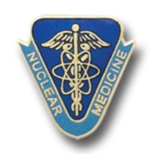 Nuclear Medicine Lapel Pin Caduceus Gold Plate Insignia Emblem Atom 120 New - Picture 2 of 5