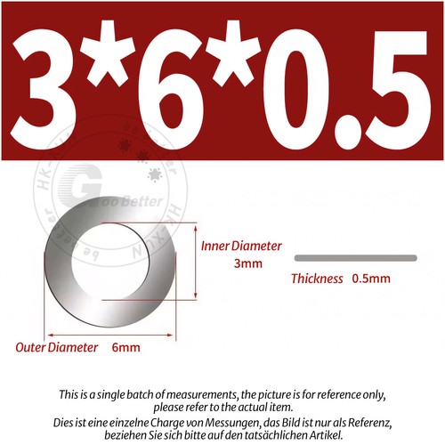 Shim Washers 0.1/0.2/0.3/0.5 mm Thick DIN 988 High Quality A2 Stainless Steel - Picture 19 of 56