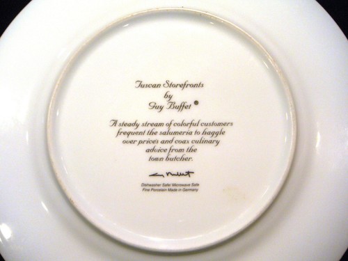 Guy Buffet Fine Porcelain Tuscan Storefronts Dinner & Salad Plates & Platter - Picture 13 of 119