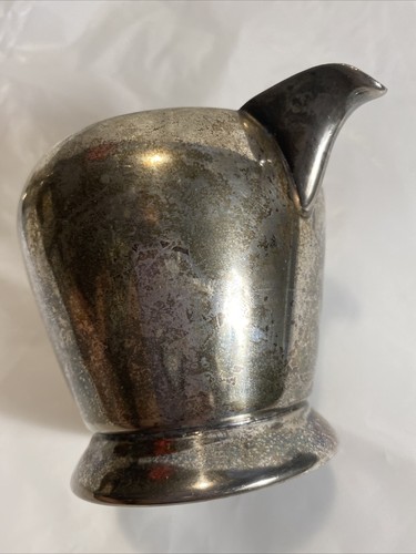 Academy Silver on Copper Vintage Creamer Sugar Serving Cups Set Aged Patina Pair - Picture 6 of 9