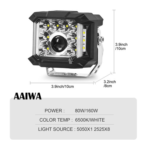 Luz LED de señal de giro blanca DRL para Jeep SUV de 2X 5 pulgadas - Imagen 13 de 20