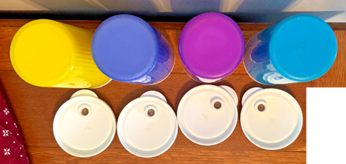 Vaso de colección Tupperware aislado 24 oz 3329A-2 con tapa y juego de pajitas/4 ~ 12 pajitas - Imagen 3 de 4
