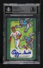 2013 Topps Museum Ozzie Smith Auto Original Art Sketch Card Cardinals 1/1 BAS