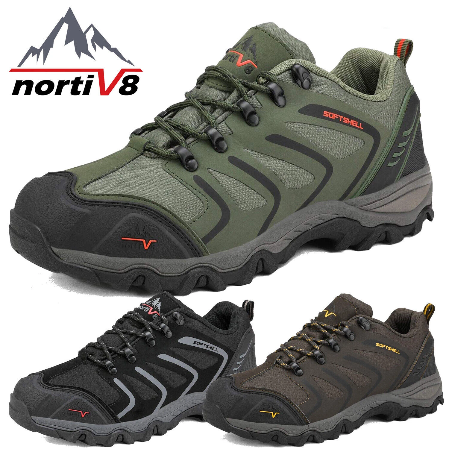 Men WIDE SIZE Hiking Shoes Low Top Waterproof Trekking Trails Work Shoes
Opens in a new window or ta