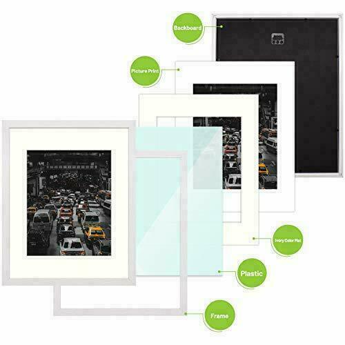 2 Pack 11x14 Picture Frames with Ivory Color Mat For 8x10 Photo Wall Display - Picture 7 of 8
