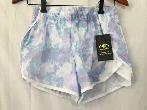 New Athletic Works Girl's Running Shorts Lined Elastic Waist Tie Dye U pick - Picture 4 of 4