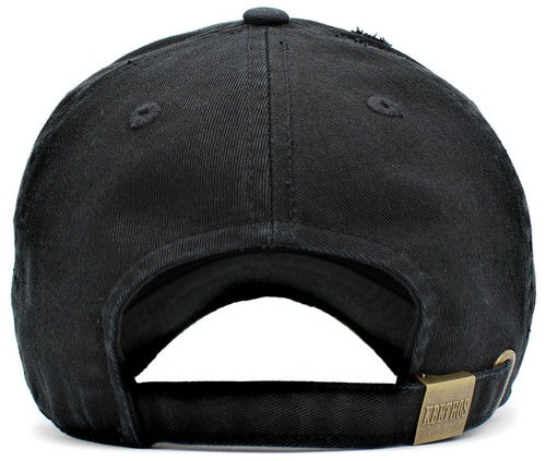 Don't Quit / Do It Vintage Adjustable Black Distressed Hat by KB Ethos - Picture 3 of 3