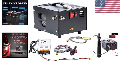 Efficient 4500 PSI Air Compressor - Lightweight 5kg with Dual Power Options - Picture 2 of 9