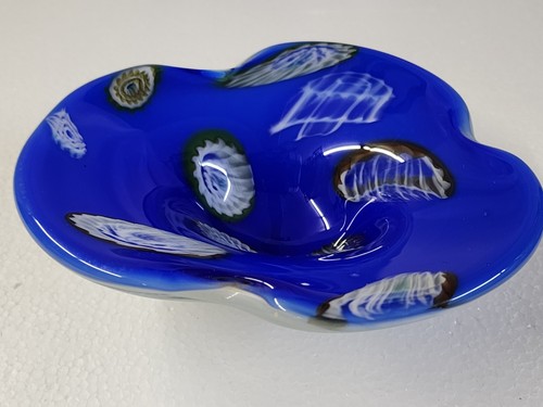Blue Murano Fratelli Toso Bowl Original label - Picture 4 of 23