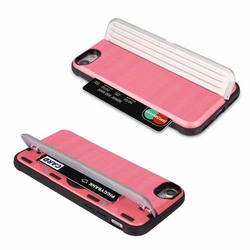 Funda protectora híbrida a prueba de golpes con ranura para tarjetas con soporte para tarjetas para iPhone 6s 7/8 7Plus - Imagen 28 de 58