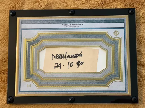 Nelson Mandela 2018 Topps Transcendent 1/1 Oversized Cut Signature Signed Auto
