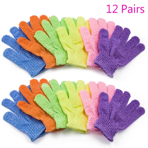 US 6 PIEZAS Guantes Exfoliantes Spa Baño Jabón Ducha Limpieza Higiene Venta al por mayor Lotes - Imagen 10 de 11