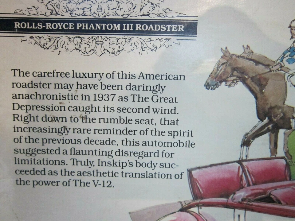 Puzzle Ken Dallison Elegant Classics Rolls Royce Phantom lll Roadster 500+ Pc - Image 3 of 4