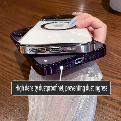 Für iPhone 15 14 Pro Max Plus 13 Magsafe LinseGlas Bumper Klar Case Schutzhüllen - Zdjęcie 3 z 18